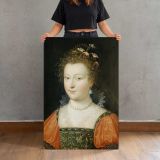 Renaissance Woman in an Ornate Dress canvas print, held for scale