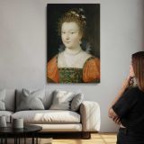 Renaissance Woman in an Ornate Dress canvas print, room display