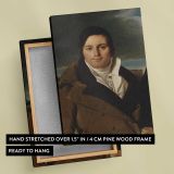 Joseph-Antoine Moltedo Portrait canvas print, front and back view