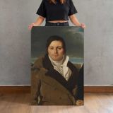 Joseph-Antoine Moltedo Portrait canvas print, held for scale