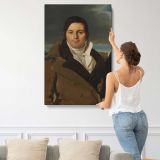 Joseph-Antoine Moltedo Portrait canvas print, displayed on a wall