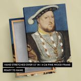 Portrait of Henry VIII of England canvas print, front and back view