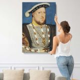 Portrait of Henry VIII of England canvas print, displayed on a wall