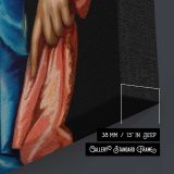 Portrait of Elizabeth Chew Smith canvas print, canvas edge detail