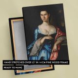 Portrait of Elizabeth Chew Smith canvas print, front and back view