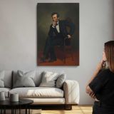 Abraham Lincoln Seated Portrait canvas print, room display