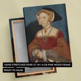 Portrait of Jane Seymour canvas print, front and back view
