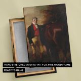 George Harley Drummond with a Horse canvas print, front and back view
