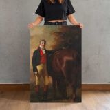 George Harley Drummond with a Horse canvas print, held for scale