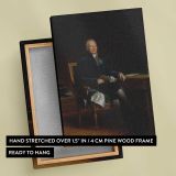Charles Maurice de Talleyrand Portrait canvas print, front and back view