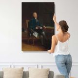 Charles Maurice de Talleyrand Portrait canvas print, displayed on a wall