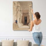Excavated Temple of Gyrshe canvas print, displayed on a wall