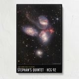 Stephan's Quintet James Webb Space Telescope Image canvas print, front view