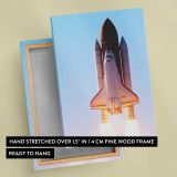 Discovery Space Shuttle Launch canvas print, front and back view