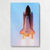 Discovery Space Shuttle Launch canvas print, front view