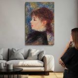 Young Woman with a Rose by Pierre-Auguste Renoir canvas print, room display