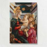 Madonna and Child with Angels by Sandro Botticelli canvas print, front view