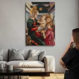 Madonna and Child with Angels by Sandro Botticelli canvas print, room display