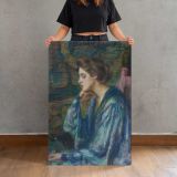 Mrs Roosevelt Scovel by Alice Pike Barney canvas print, held for scale