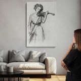 The Sweetest Story Ever Told Woman with a Violin by Charles Dana Gibson canvas print, room display