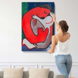 Mother's Embrace by Mikuláš Galanda canvas print, displayed on a wall