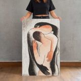 Embrace by Mikuláš Galanda canvas print, held for scale