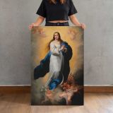 The Immaculate Conception of Escorial canvas print, held for scale