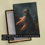 Christ on the Mount of Olives canvas print, front and back view