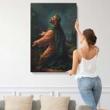 Christ on the Mount of Olives canvas print, displayed on a wall