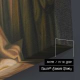 Virgin Mary Holding Baby Jesus canvas print, canvas edge detail