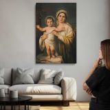 Virgin Mary Holding Baby Jesus canvas print, room display