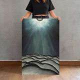 Moon and Sea No II by Arthur Dove canvas print, held for scale
