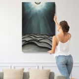 Moon and Sea No II by Arthur Dove canvas print, displayed on a wall