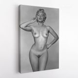 Marilyn Monroe Naked American Model Canvas Wall Artwork - Image 4
