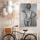 Marilyn Monroe Naked American Model Canvas Wall Artwork - Image 5