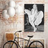 Marilyn Monroe American Model White Dress Wall Artwork Hanging Canvas - Image 6