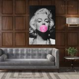 Marilyn Monroe Pink Bubble Canvas American Model Wall Artwork Hangings - Image 6