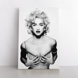 Madonna Young Sexy Boobs Pop Singer Art Modanna 80s Albums Canvas - Image 2