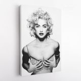 Madonna Young Sexy Boobs Pop Singer Art Modanna 80s Albums Canvas - Image 5
