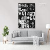 Modanna 80s Albums Collage Print Poster in Canvas Rolled Canvas