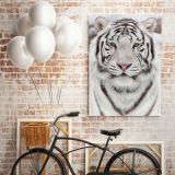 White Tiger Canvas Wild Animals Photography Canvas Wall Art - Image 8
