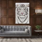 White Tiger Canvas Wild Animals Photography Canvas Wall Art - Image 4
