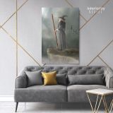 Fantasy Fairytale City Fairytale in Edge of Mountain Canvas Wall Art - Image 7