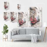 Watercolor Painting City Canvas Wall Art - Image 5
