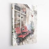 Watercolor Painting City Canvas Wall Art - Image 4