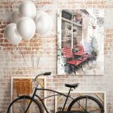 Watercolor Painting City Canvas Wall Art - Image 3