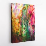 Acrylic Colors And Ink In Water Canvas Wall Art - Image 4