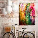 Acrylic Colors And Ink In Water Canvas Wall Art - Image 5