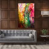 Acrylic Colors And Ink In Water Canvas Wall Art - Image 6