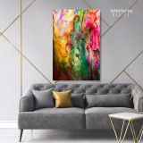 Acrylic Colors And Ink In Water Canvas Wall Art - Image 7